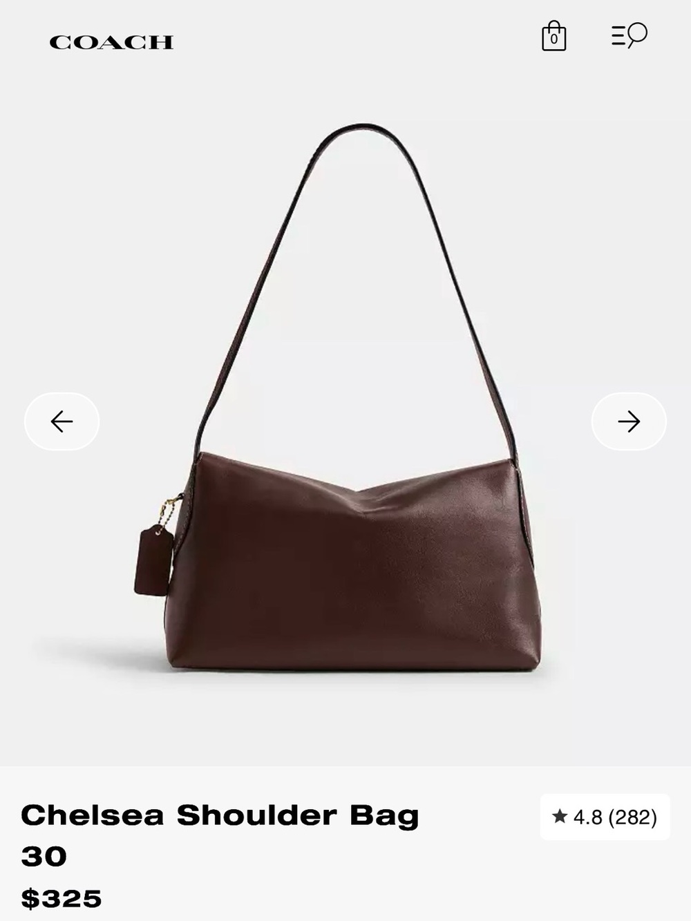 Coach Chelsea Shoulder Bag 30 Maple/Brass - Picture 2 of 7